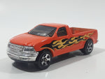 2001 Hot Wheels Wreck'n Roll 1997 Ford F-150 Pickup Truck Orange Die Cast Toy Vehicle