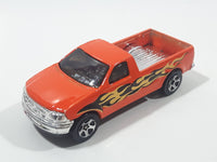 2001 Hot Wheels Wreck'n Roll 1997 Ford F-150 Pickup Truck Orange Die Cast Toy Vehicle