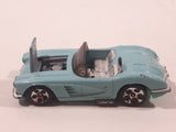 1996 Hot Wheels Hill's Exclusive '58 Corvette Coupe Convertible Light Blue Aqua Teal Die Cast Toy Car Vehicle with Opening Hood