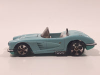 1996 Hot Wheels Hill's Exclusive '58 Corvette Coupe Convertible Light Blue Aqua Teal Die Cast Toy Car Vehicle with Opening Hood