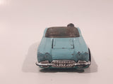 1996 Hot Wheels Hill's Exclusive '58 Corvette Coupe Convertible Light Blue Aqua Teal Die Cast Toy Car Vehicle with Opening Hood