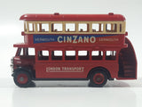 Lledo Days Gone DG 15 London Transport Vermouth Cinzano 1932 AEC Regent Double Decker Bus Red Die Cast Toy Car Vehicle