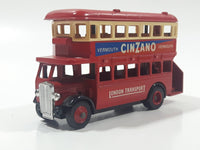 Lledo Days Gone DG 15 London Transport Vermouth Cinzano 1932 AEC Regent Double Decker Bus Red Die Cast Toy Car Vehicle