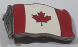 Waving Canada Flag Enamel Metal Belt Buckle Bottle Opener