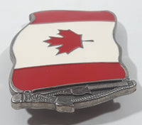 Waving Canada Flag Enamel Metal Belt Buckle Bottle Opener