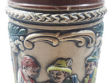 Vintage Original Gerzit Gerz West Germany Kuhler Trunk Bavarian Themed 7" Tall Lidded Stein Cracked