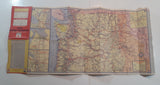 Vintage 1950 Mobilgas Miracle-Fold Highway Guide Washington Oregon Idaho Paper Map "Tacoma Super Service"
