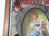 Vintage Anheuser Busch Original Budweiser 16" x 20" Wood Framed Advertising Mirror - Pub, Lounge, Man Cave Collectible