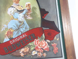 Vintage Anheuser Busch Original Budweiser 16" x 20" Wood Framed Advertising Mirror - Pub, Lounge, Man Cave Collectible