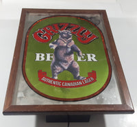 Antique Grizzly Bear Beer Light Up Illuminated 12 1/2" x 16" Pub Bar Sign