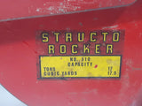 Vintage 1950s Structo Rocker Red Pressed Steel Toy Car Construction Equipment Vehicle