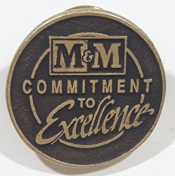 M&M Commitment To Excellence Round Metal Pin