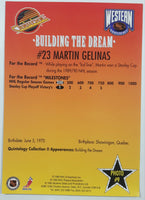 1995 NHL Enterprises Quintology Collection Building The Dream #23 NHL Martin Gelinas Vancouver Canucks Jumbo 5" x 7" Photo Hockey Card