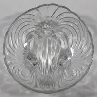 Vintage 6" Diameter 3" Tall Clear Glass Footed Candy Nut Dish