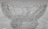 Vintage 6" Diameter 3" Tall Clear Glass Footed Candy Nut Dish