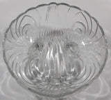 Vintage 6" Diameter 3" Tall Clear Glass Footed Candy Nut Dish