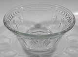 Vintage 6" Diameter 2 3/4" Tall Embossed Clear Glass Bowl