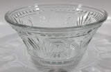 Vintage 6" Diameter 2 3/4" Tall Embossed Clear Glass Bowl