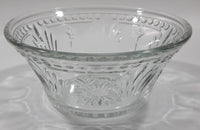 Vintage 6" Diameter 2 3/4" Tall Embossed Clear Glass Bowl