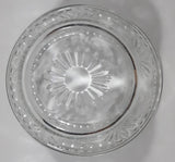 Vintage 6" Diameter 2 3/4" Tall Embossed Clear Glass Bowl