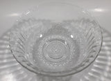 Vintage 7 3/4" Diameter 3 1/4" Tall Embossed Clear Glass Bowl