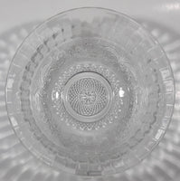 Vintage 7 3/4" Diameter 3 1/4" Tall Embossed Clear Glass Bowl