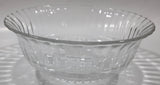 Vintage 7 3/4" Diameter 3 1/4" Tall Embossed Clear Glass Bowl