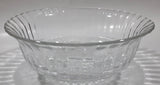 Vintage 7 3/4" Diameter 3 1/4" Tall Embossed Clear Glass Bowl