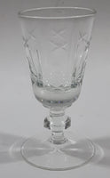 Vintage Star and Circle Pattern 3 3/4" Tall Clear Crystal Glass Cup