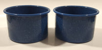 Dark Blue Enamel Metal Soup Bowl Cups with Handles