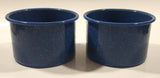 Dark Blue Enamel Metal Soup Bowl Cups with Handles