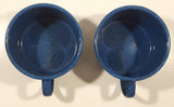 Dark Blue Enamel Metal Soup Bowl Cups with Handles