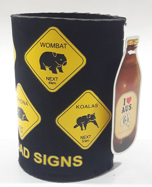 2005 Australia Road Signs Themed Foam Koozie Can Bottle Holder with Tags