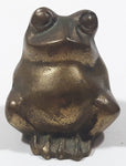 Vintage Small 1 1/2" Tall Brass Metal Frog