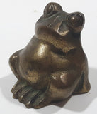 Vintage Small 1 1/2" Tall Brass Metal Frog