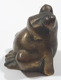 Vintage Small 1 1/2" Tall Brass Metal Frog