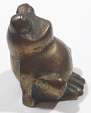 Vintage Small 1 1/2" Tall Brass Metal Frog