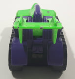 1995 Hot Wheels Treadator Bright Green and Purple Die Cast Toy Car Vehicle