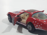 Yatming No. 1080 1980s Corvette Stingray Red #80 Dream Team Die Cast Toy Car Vehicle with Opening Doors