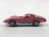 Yatming No. 1080 1980s Corvette Stingray Red #80 Dream Team Die Cast Toy Car Vehicle with Opening Doors