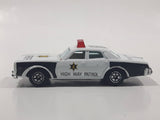 1980s Yatming Dodge Monaco Sheriff Highway Patrol 18 Police Cop White Black Die Cast Toy Car Emergency Rescue Vehicle