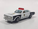 1980s Yatming Dodge Monaco Sheriff Highway Patrol 18 Police Cop White Black Die Cast Toy Car Emergency Rescue Vehicle