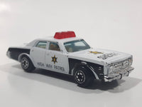 1980s Yatming Dodge Monaco Sheriff Highway Patrol 18 Police Cop White Black Die Cast Toy Car Emergency Rescue Vehicle