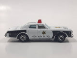 1980s Yatming Dodge Monaco Sheriff Highway Patrol 18 Police Cop White Black Die Cast Toy Car Emergency Rescue Vehicle