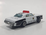 1980s Yatming Dodge Monaco Sheriff Highway Patrol 18 Police Cop White Black Die Cast Toy Car Emergency Rescue Vehicle