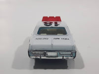 1980s Yatming Dodge Monaco Sheriff Highway Patrol 18 Police Cop White Black Die Cast Toy Car Emergency Rescue Vehicle