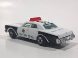 1980s Yatming Dodge Monaco Sheriff Highway Patrol 18 Police Cop White Black Die Cast Toy Car Emergency Rescue Vehicle