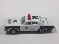 1980s Yatming Dodge Monaco Sheriff Highway Patrol 18 Police Cop White Black Die Cast Toy Car Emergency Rescue Vehicle