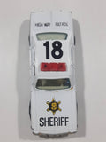 1980s Yatming Dodge Monaco Sheriff Highway Patrol 18 Police Cop White Black Die Cast Toy Car Emergency Rescue Vehicle