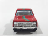 1980s Yatming Chevy Stepside Red Pickup Truck No. 1601 Die Cast Toy Car Vehicle - Made in China